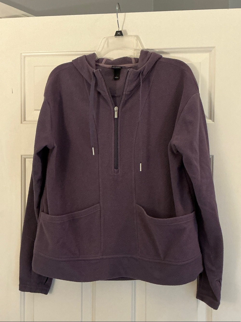 all in motion Purple Half-Zip Hoodie Sweatshirt size Large